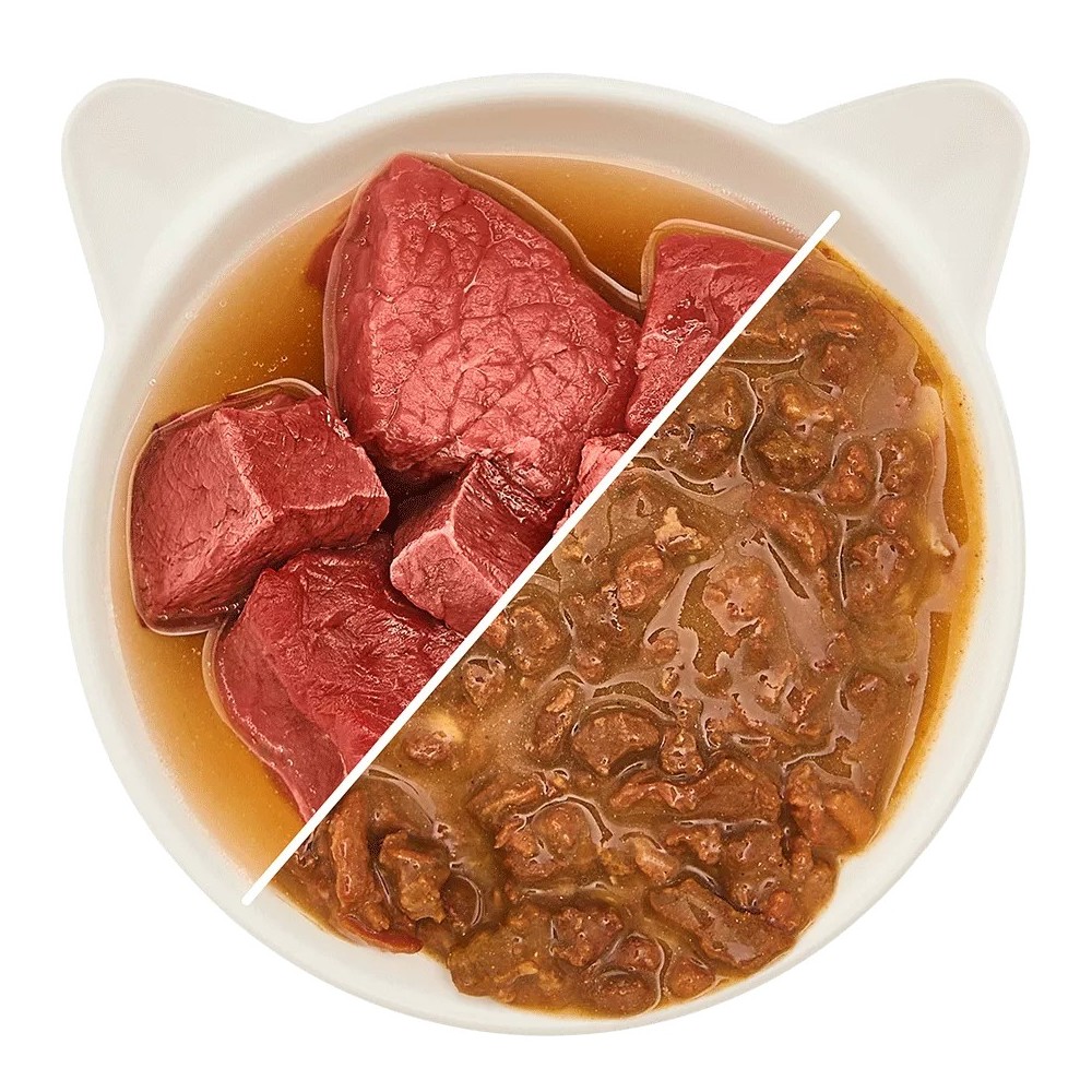 WOW Cat Adult Manzo in Salsa 85g - Umido Naturale Grain Free per Gatti