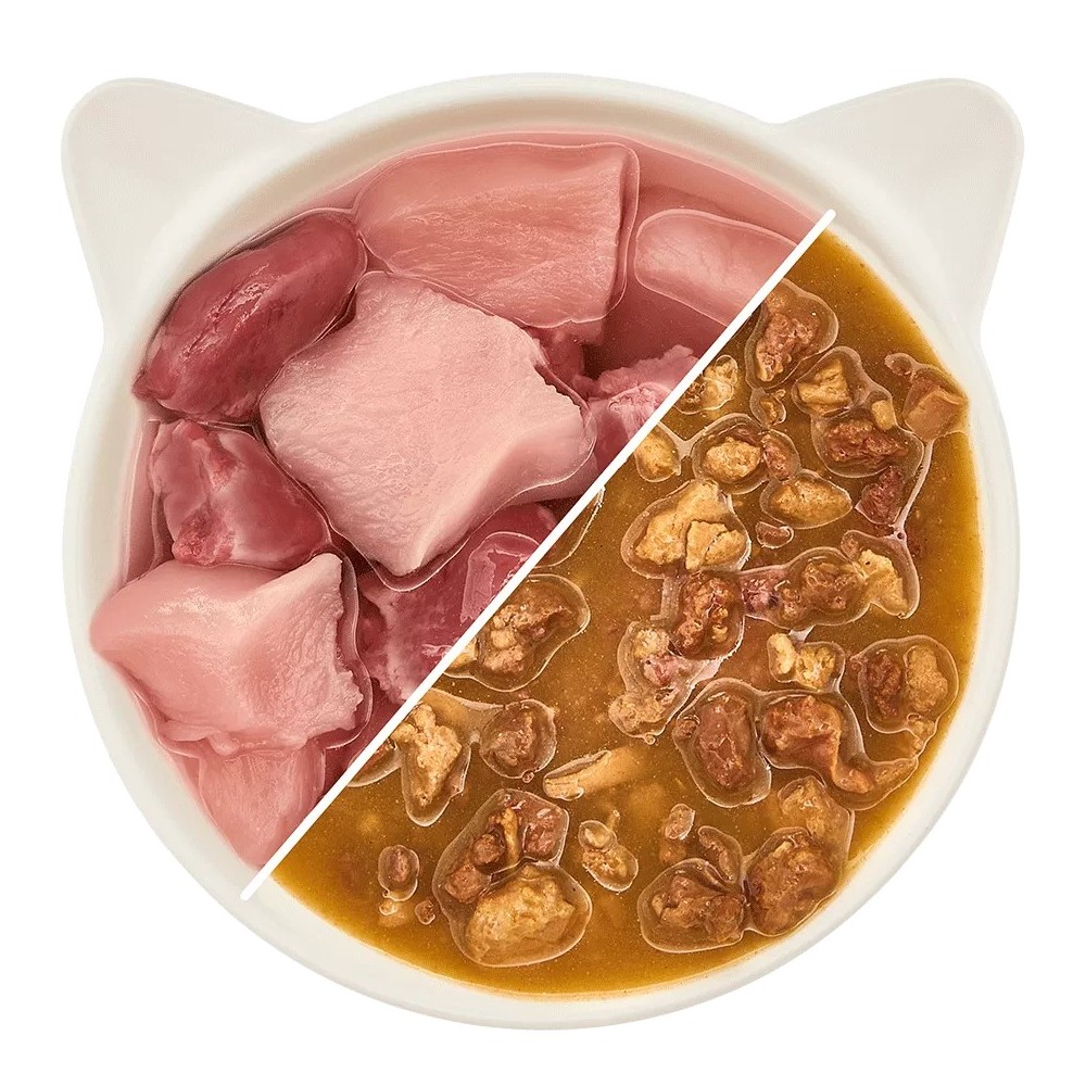 WOW Cat Adult Pollo in Salsa 85g - Umido Grain Free Naturale per Gatti