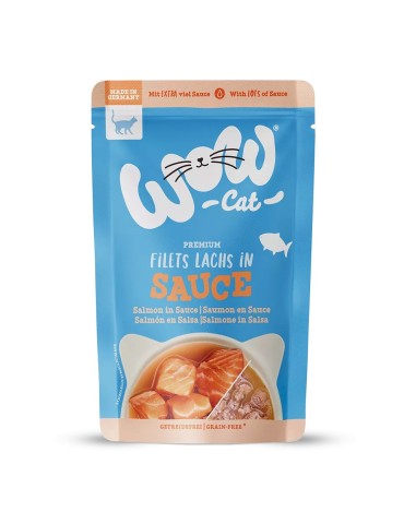 WOW Cat Adult Salmone in Salsa 85g - Umido Grain Free per Gatti