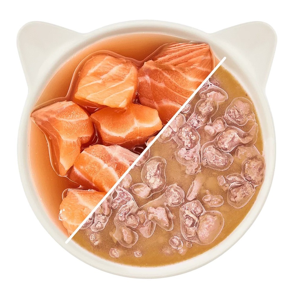 WOW Cat Adult Salmone in Salsa 85g - Umido Grain Free per Gatti