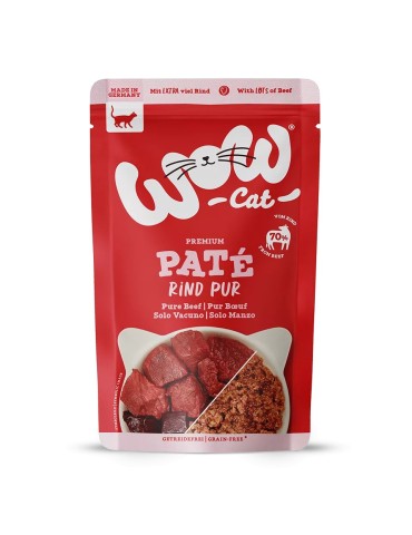 WOW Cat ADULT Patè Manzo Puro 125g - Umido monoproteico per gatti adulti