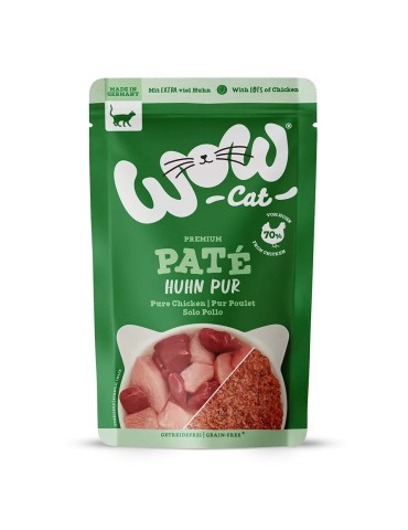 WOW Cat ADULT Patè Pollo Puro 125g - Umido monoproteico per gatti adulti