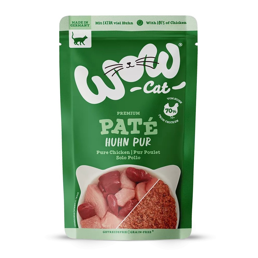 WOW Cat ADULT Patè Pollo Puro 125g - Umido monoproteico per gatti adulti