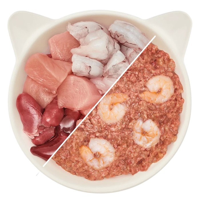 WOW Cat JUNIOR Patè Pollo e Gamberi 125g - Umido naturale per gattini