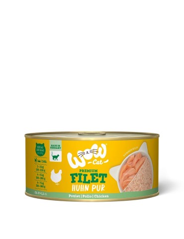WOW Cat Adulto Filetto di Pollo 70g – Umido naturale grain free per gatti