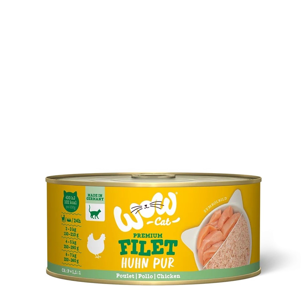 WOW Cat Adulto Filetto di Pollo 70g – Umido naturale grain free per gatti