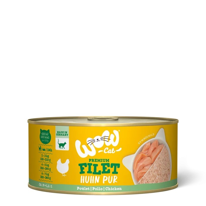 WOW Cat Adulto Filetto di Pollo 70g – Umido naturale grain free per gatti