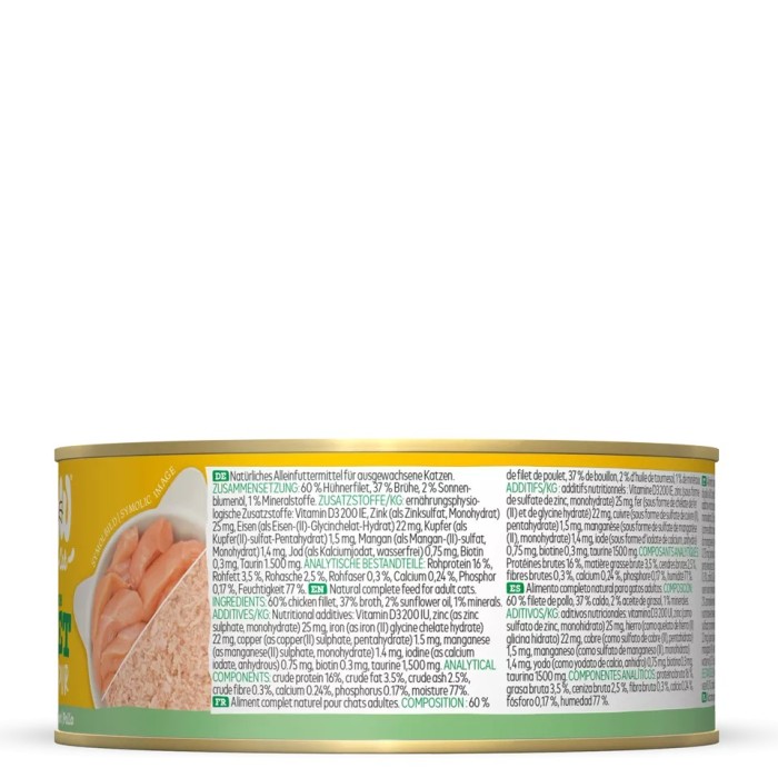 WOW Cat Adulto Filetto di Pollo 70g – Umido naturale grain free per gatti