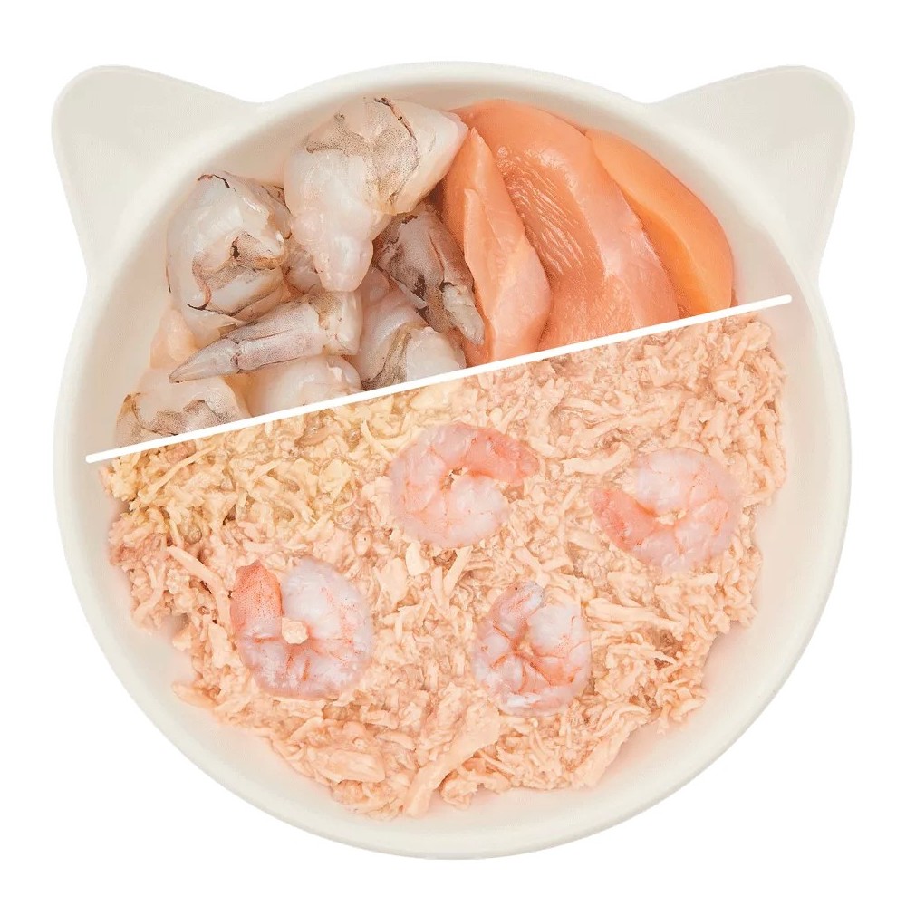WOW Cat Filetto di Pollo con Gamberetti 70g - Umido naturale per gatti adulti