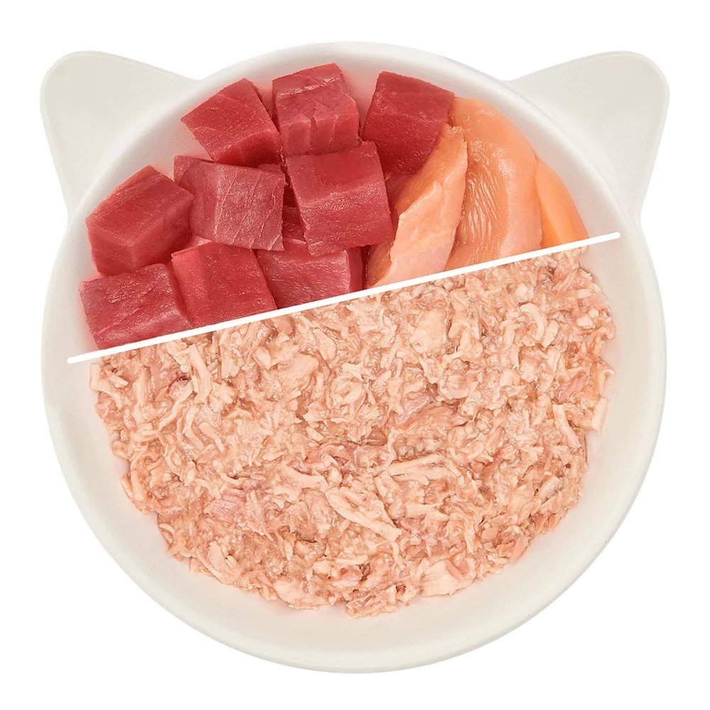 WOW Cat Filetto di Pollo e Tonno 70g – Umido Naturale per Gatti Adulti