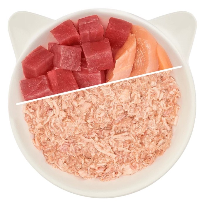 WOW Cat Filetto di Pollo e Tonno 70g – Umido Naturale per Gatti Adulti