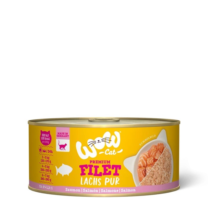WOW Cat Filetto di Salmone 70g – Umido Grain Free Naturale per Gatti