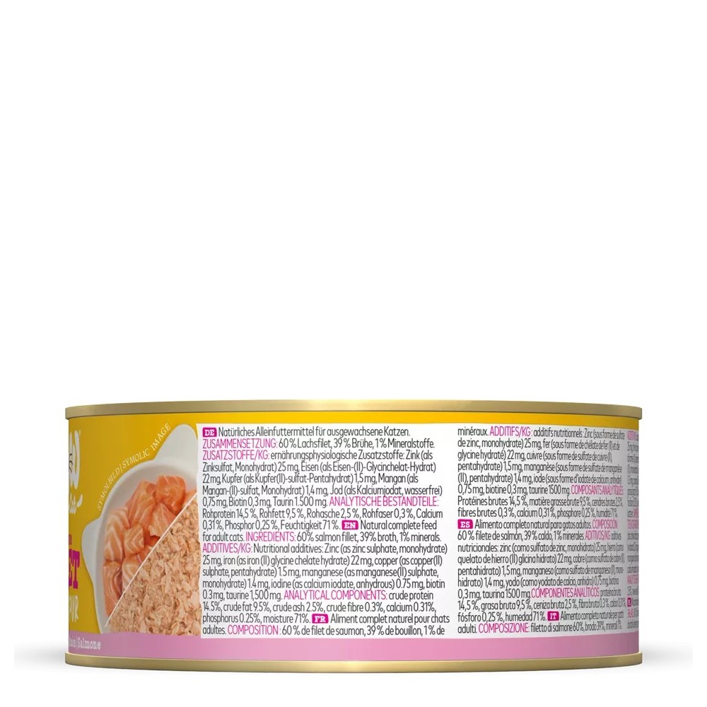 WOW Cat Filetto di Salmone 70g – Umido Grain Free Naturale per Gatti