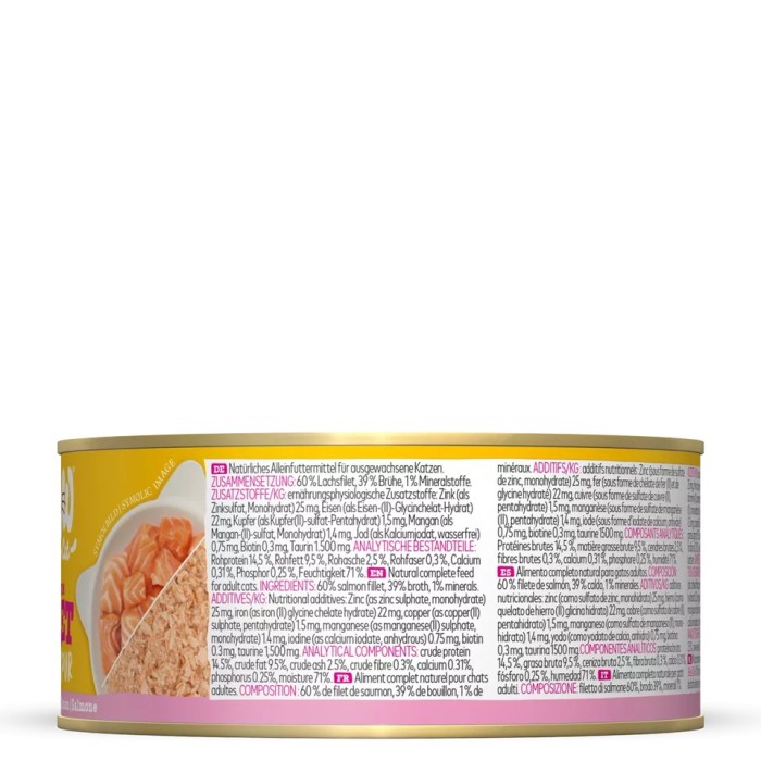 WOW Cat Filetto di Salmone 70g – Umido Grain Free Naturale per Gatti