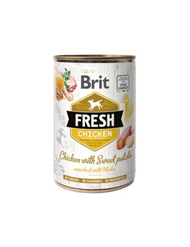Brit Fresh Pollo e Patate 400g – Umido per cani adulti naturale e bilanciato
