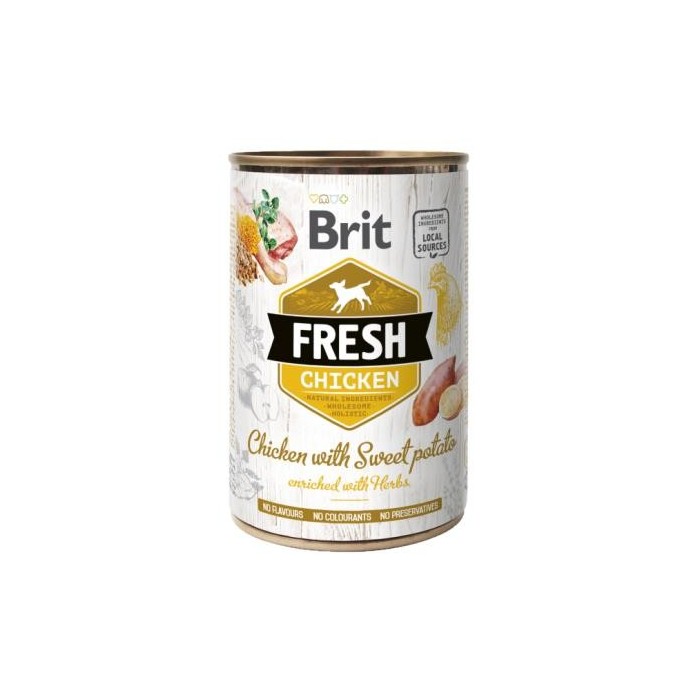 Brit Fresh Pollo e Patate 400g – Umido per cani adulti naturale e bilanciato