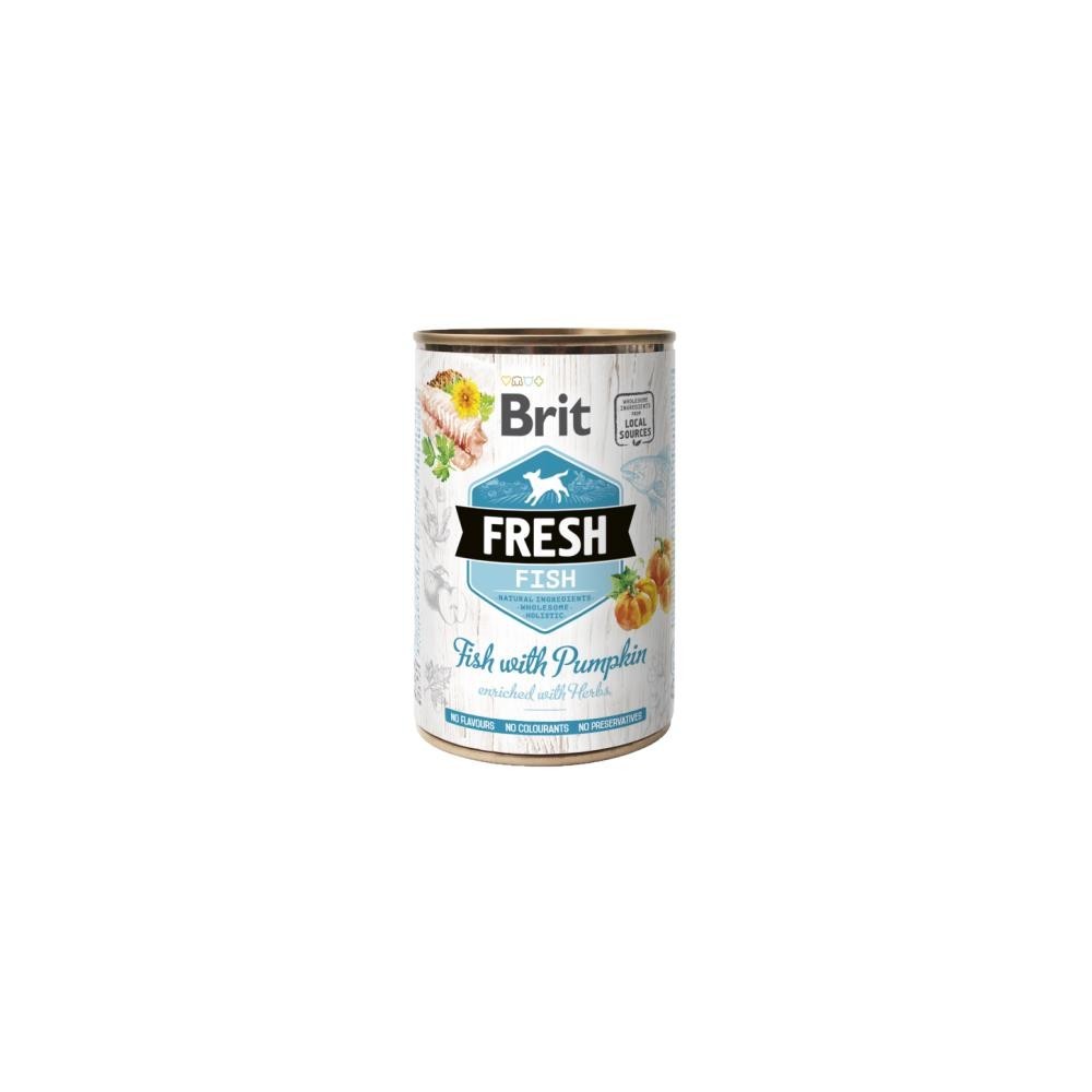 Brit Fresh Pesce e Zucca 400g – Umido completo naturale per cani adulti