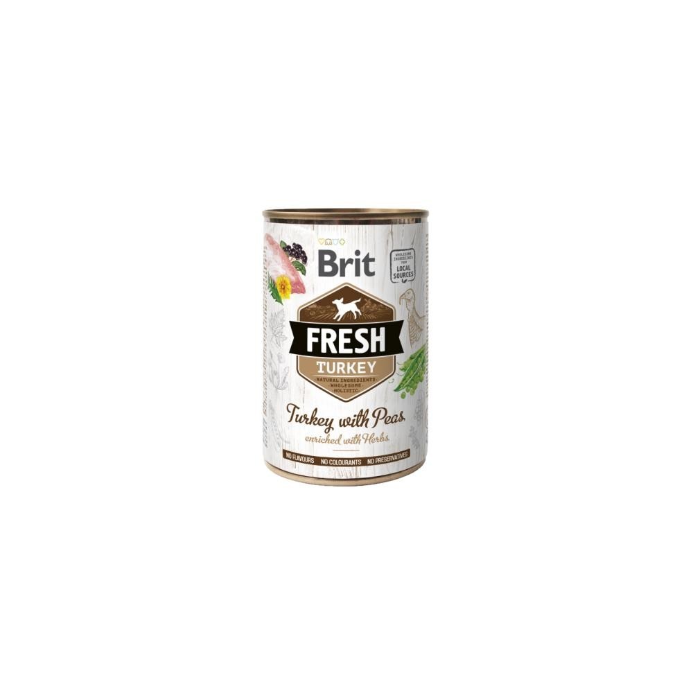 Brit Fresh Tacchino e Piselli 400g – Umido naturale per cani adulti