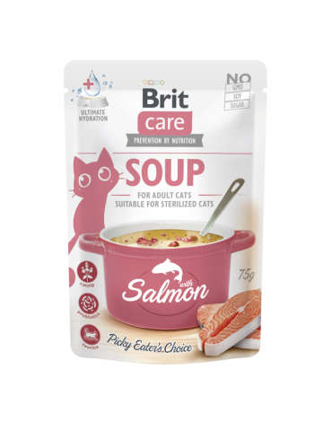 Brit Care Cat Soup Salmone Zuppa in Bustina per Gatti | Zoopluto