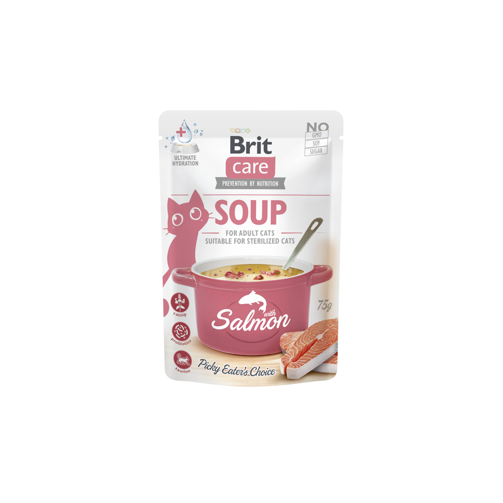 Brit Care Cat Soup Salmone Zuppa in Bustina per Gatti | Zoopluto