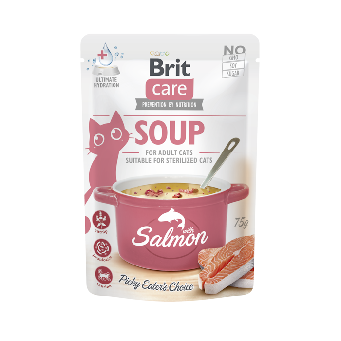 Brit Care Cat Soup Salmone Zuppa in Bustina per Gatti | Zoopluto