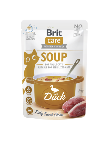 Brit Care Cat Soup Anatra Zuppa in Bustina per Gatti | Zoopluto