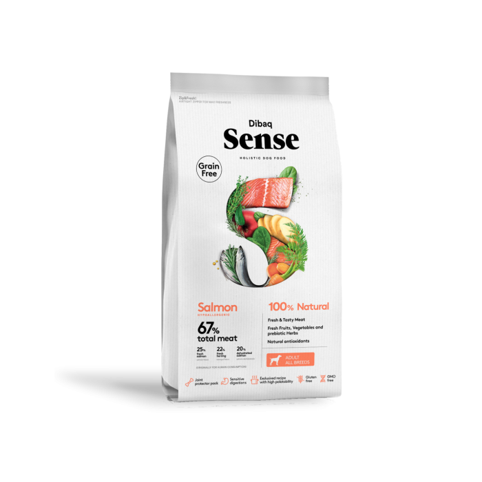 Dibaq Sense Grain Free Salmone 12kg – Crocchette Monoproteiche per Cani Adulti