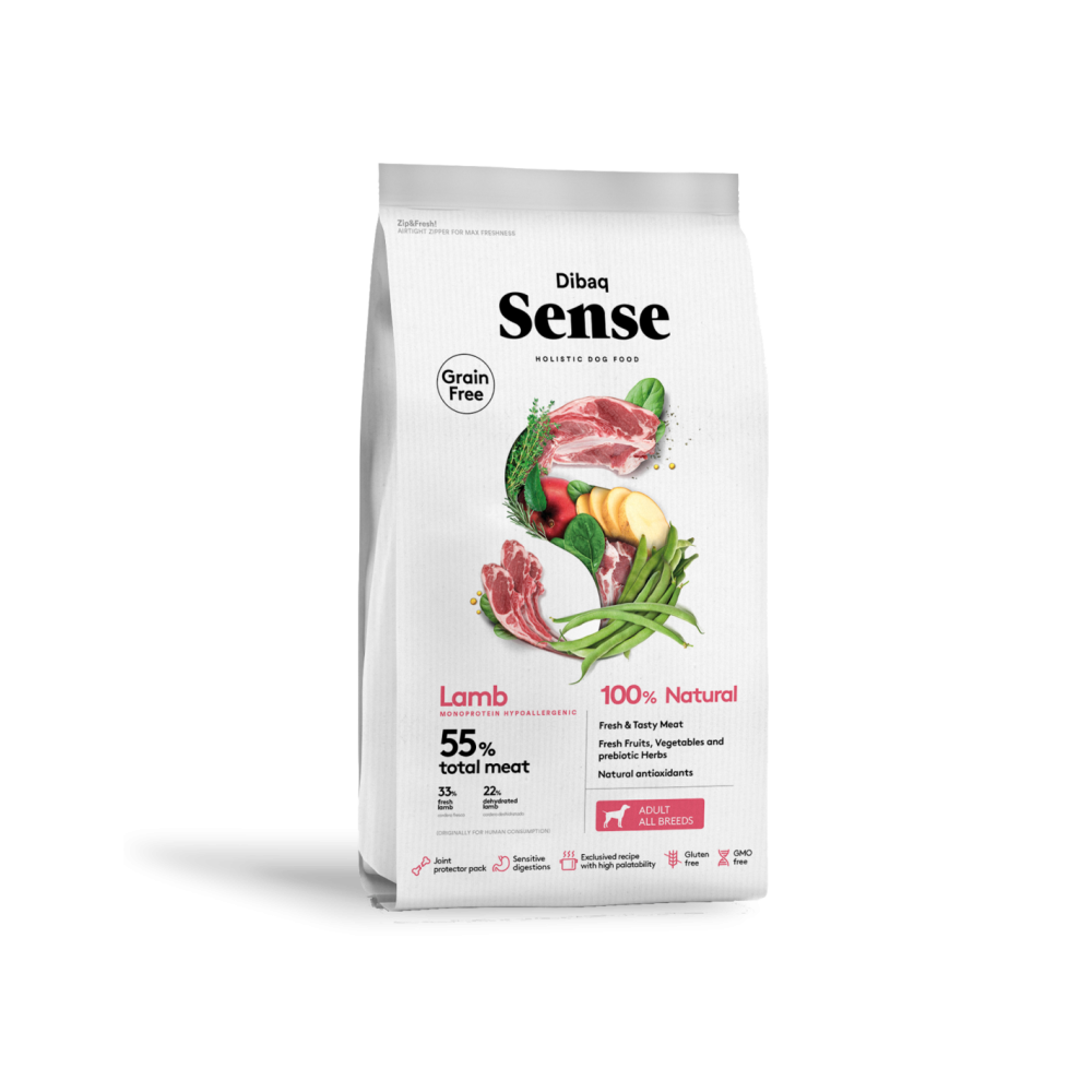 Dibaq Sense Grain Free Lamb 2kg – Crocchette all’Agnello per Cani Adulti Sensibili