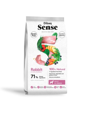 Dibaq Sense Grain Free Rabbit Sensitive 10kg – Crocchette senza cereali al coniglio per cani sensibili