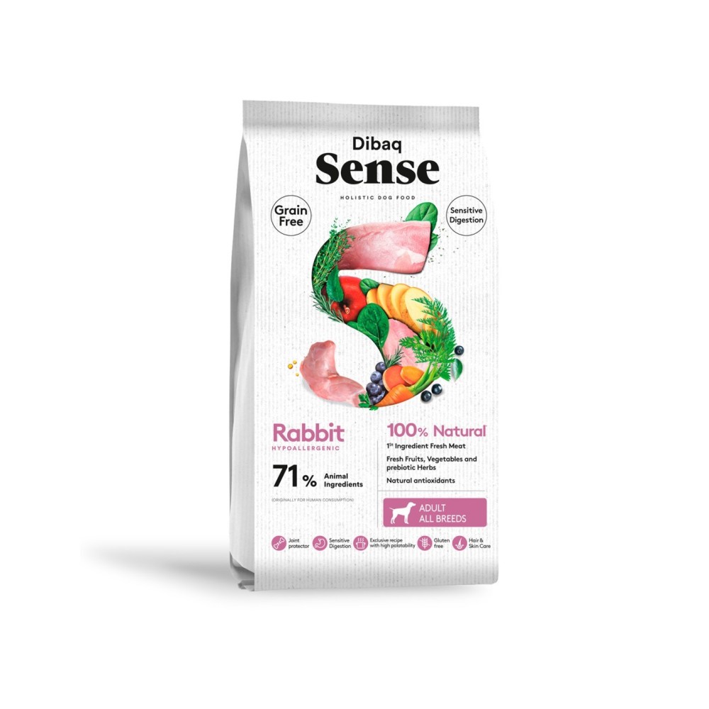 Dibaq Sense Grain Free Rabbit Sensitive 10kg – Crocchette senza cereali al coniglio per cani sensibili