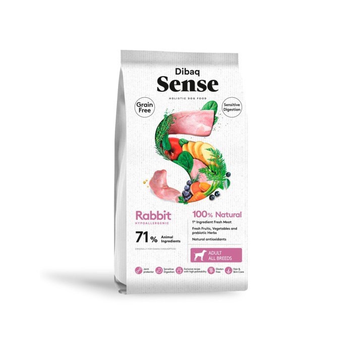 Dibaq Sense Grain Free Rabbit Sensitive 10kg – Crocchette senza cereali al coniglio per cani sensibili