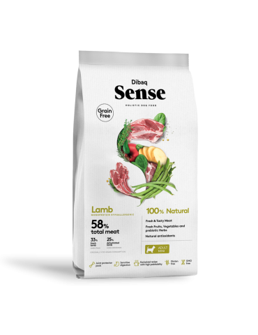 Dibaq Sense Grain Free Lamb Mini 2kg – Crocchette senza cereali all’agnello per cani di piccola taglia