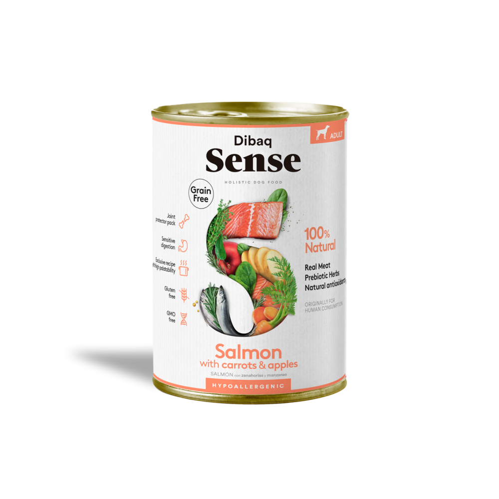Dibaq Sense Wet Grain Free Salmon 380g – Umido senza cereali al salmone per cani