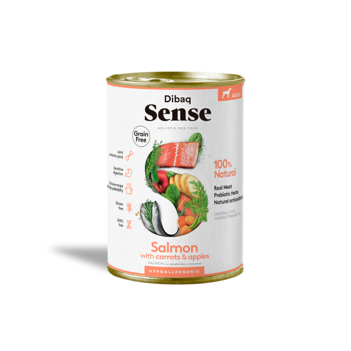 Dibaq Sense Wet Grain Free Salmon 380g – Umido senza cereali al salmone per cani