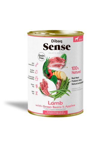 Dibaq Sense Wet Grain Free Lamb 380g – Umido senza cereali all’agnello per cani