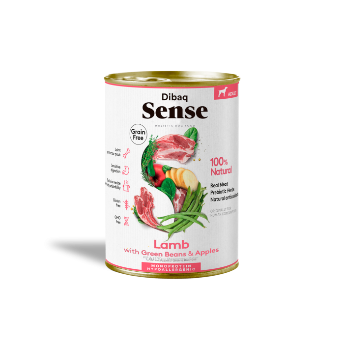 Dibaq Sense Wet Grain Free Lamb 380g – Umido senza cereali all’agnello per cani