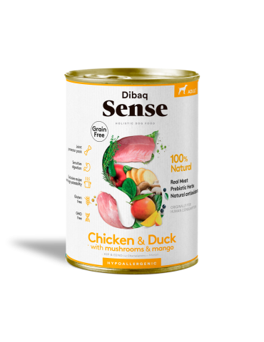 Dibaq Sense Wet Grain Free Chicken & Duck 380g – Umido senza cereali con pollo e anatra per cani