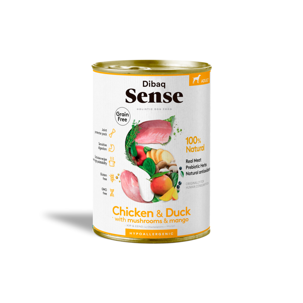 Dibaq Sense Wet Grain Free Chicken & Duck 380g – Umido senza cereali con pollo e anatra per cani