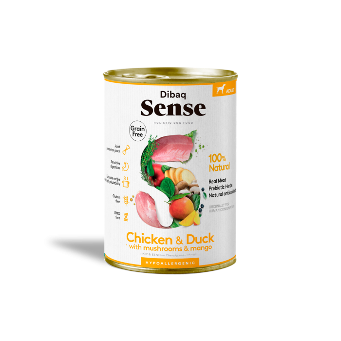 Dibaq Sense Wet Grain Free Chicken & Duck 380g – Umido senza cereali con pollo e anatra per cani