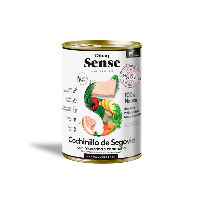 Dibaq Sense Wet Grain Free Segovian Suckling Pig 380g – Umido senza cereali con maialino di Segovia