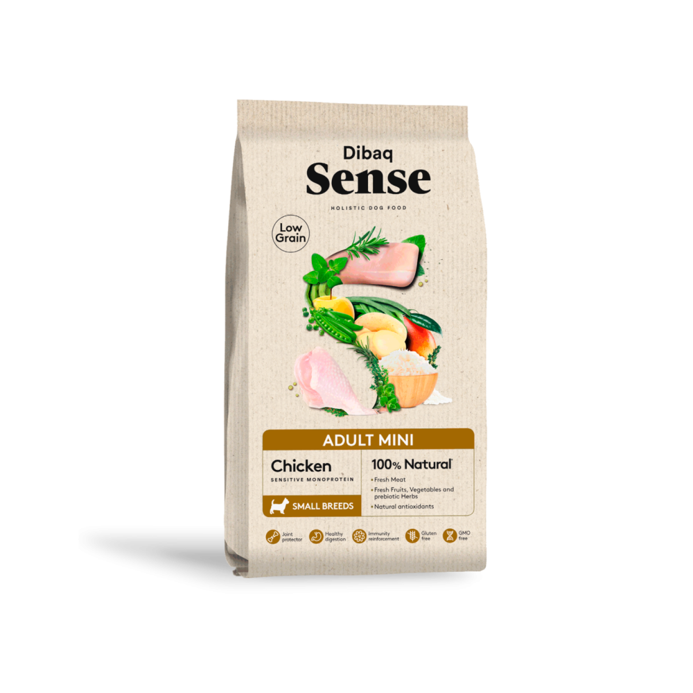 Dibaq Sense Low Grain Adult Mini Pollo 2kg – Crocchette Naturali per Cani Piccola Taglia