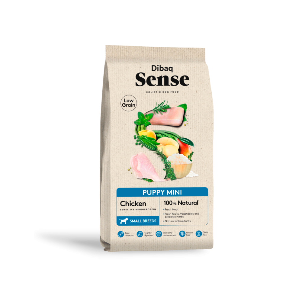Dibaq Sense Low Grain Puppy Mini Pollo 2kg – Crocchette Naturali per Cuccioli di Taglia Piccola