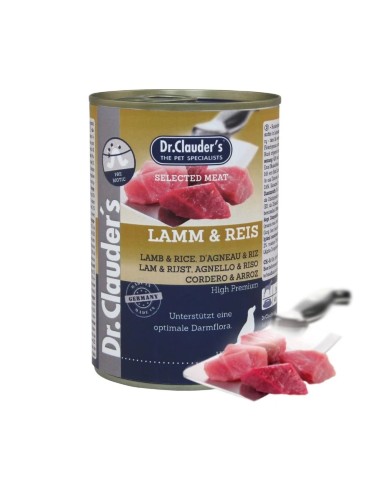 Dr.Clauder’s Selected Meat Agnello e Riso 400g | Alimento umido naturale per cani adulti