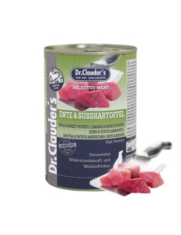 Dr.Clauder’s Selected Meat Anatra e Patata Dolce 400g | Alimento umido grain free per cani adulti