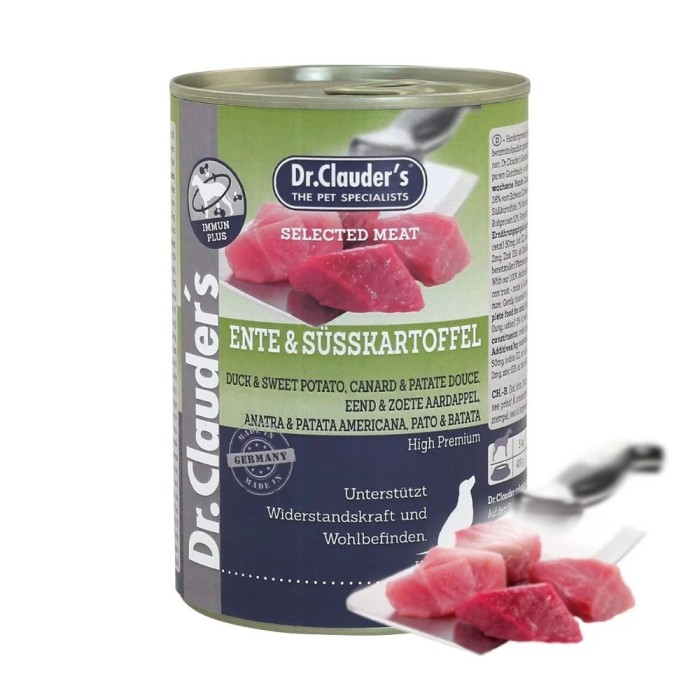 Dr.Clauder’s Selected Meat Anatra e Patata Dolce 400g | Alimento umido grain free per cani adulti