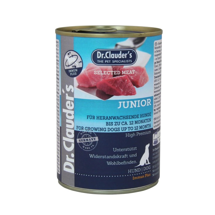 Dr. Clauder's Selected Meat Junior 400g | Umido per Cuccioli