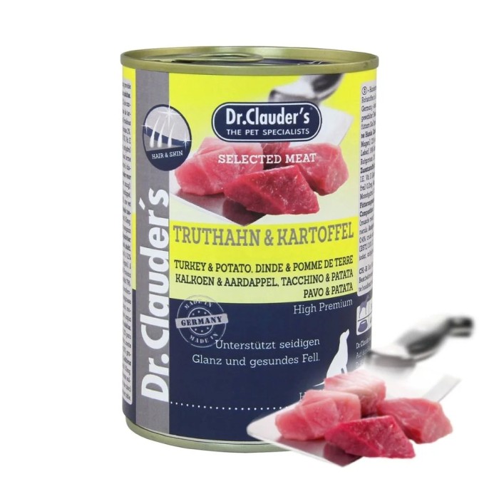 Dr. Clauder's Selected Meat Tacchino e Patate 400g | Grain Free Omega 3