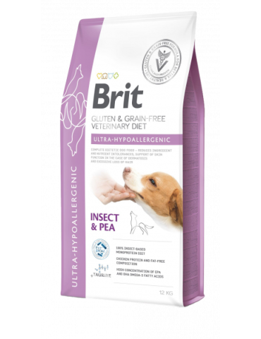Brit Veterinary Diet Ultra-Hypoallergenic 12kg | Insetti Grain Free