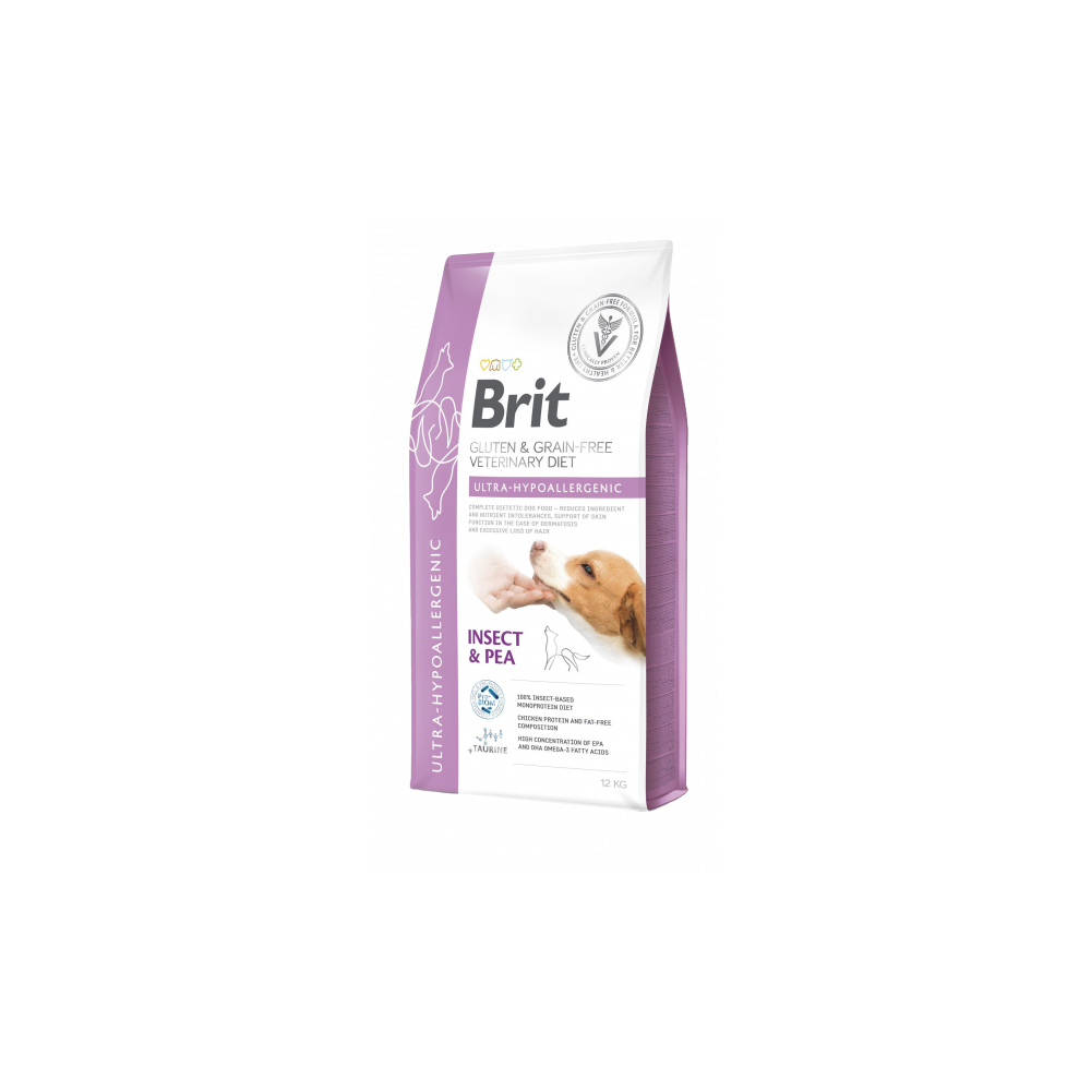 Brit Veterinary Diet Ultra-Hypoallergenic 12kg | Insetti Grain Free