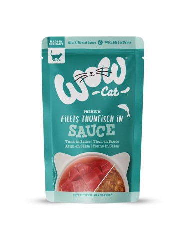 WOW Cat Filetto di Tonno in Salsa | Cibo Umido Naturale Gatti